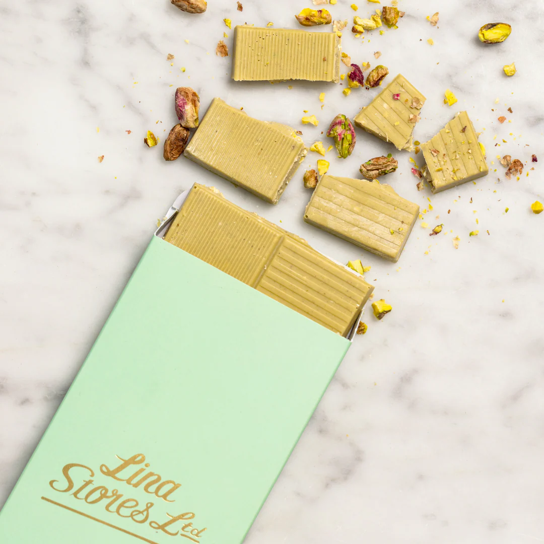 Pistachio Chocolate with Salted Pistachios, Lina Stores, 100g